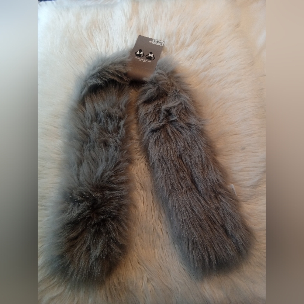 Faux Fur pull through scarf